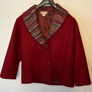 Vintage Chantik Women’s Rare Unique Wool Jacket Handcrafted In Kathmandu Nepal
